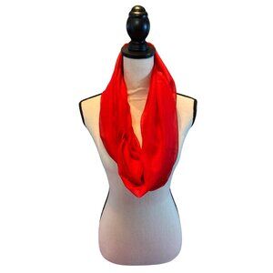 Womens Red Infinity Scarf Polyester One Size Fits Most